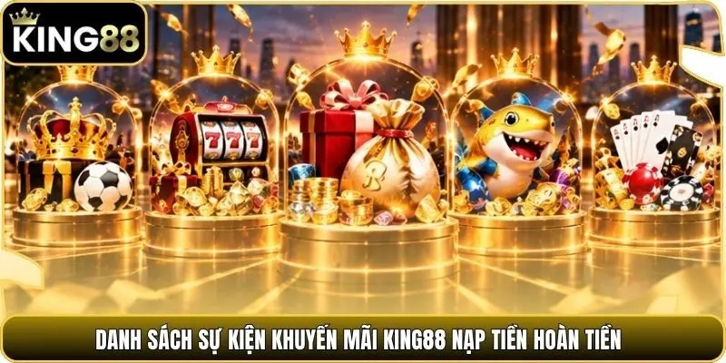Danh sách sự kiện khuyến mãi king88 nạp tiền hoàn tiền